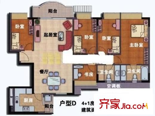 欧意轩花园 4室 户型图