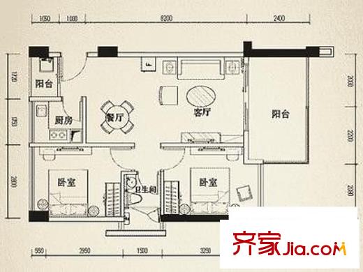 欧意轩花园 5室 户型图