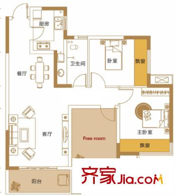 麗水佳園二期戶型圖3室2廳 戶型圖 3室2廳1衛(wèi)1廚