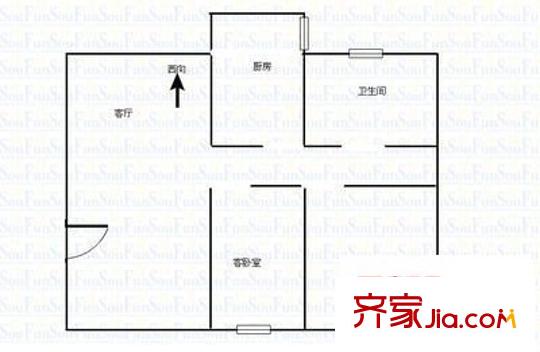 招商海月花园 2室 户型图