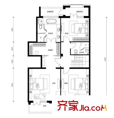 中環(huán)新天地戶型圖3室2廳 3室2廳