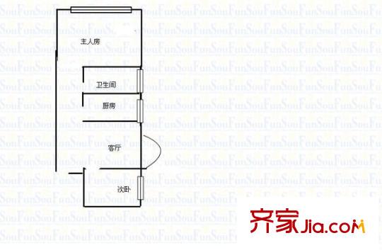 汇福花园 2室 户型图