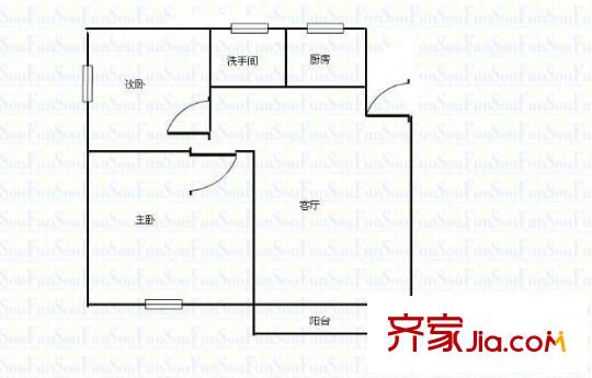 半岛苑 2室 户型图