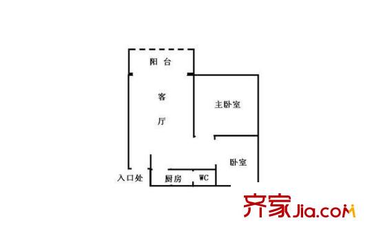 半岛苑 2室 户型图