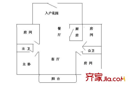 龙城国际 4室 户型图