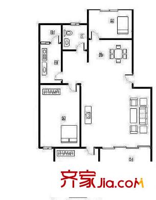 龙辉花园 0室 户型图