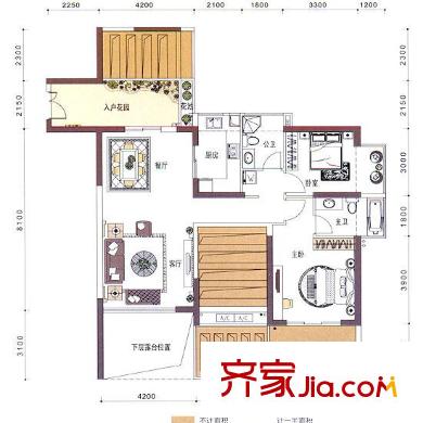 君悦龙庭户型图七栋04户型/五栋02户型奇数层 3室2厅2卫