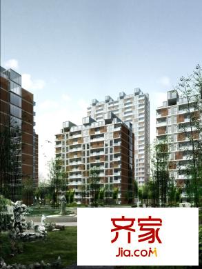 萬景苑外景圖中心景觀區(qū)人視效果圖