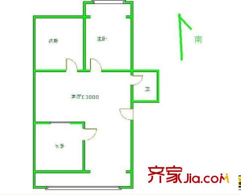 長(zhǎng)虹公寓 2室 戶型圖