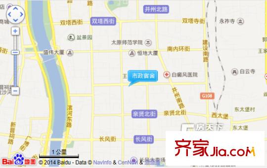 市政宿舍交通圖太原  