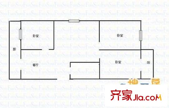 新苑小區(qū) 3室 戶型圖