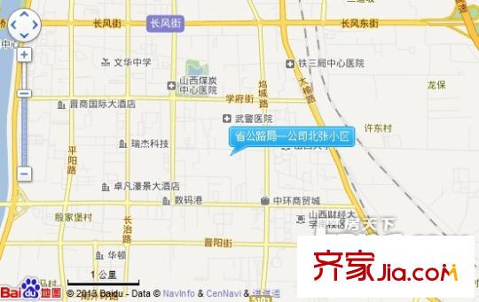 北張小區(qū)交通圖太原  