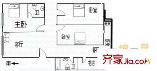 北張小區(qū) 4室 戶型圖