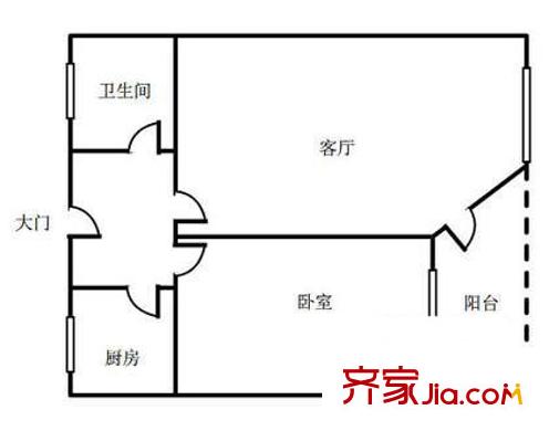 深圳 桃苑公寓 户型图6