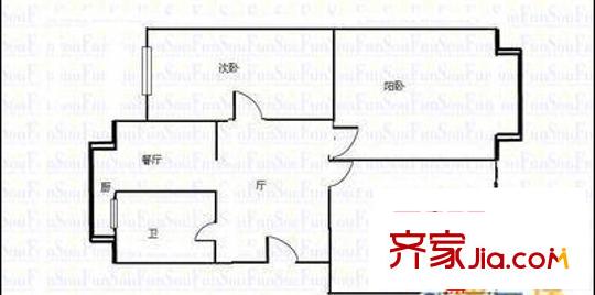 漪汾苑 2室 戶型圖