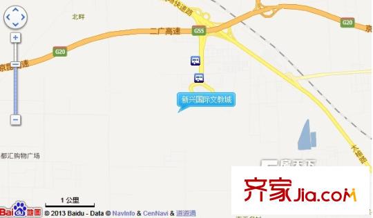 新興國(guó)際文教城交通圖太原  