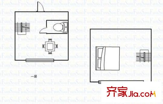 中正花園 2室 戶型圖