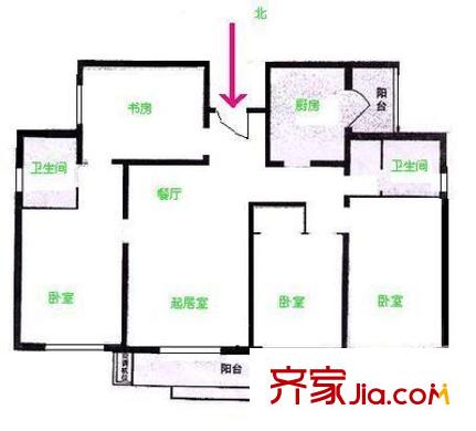 旭然園住宅小區(qū) 3室 戶型圖