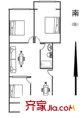 旭然園住宅小區(qū) 3室 戶型圖