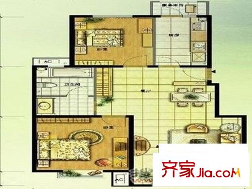 旭然園住宅小區(qū) 4室 戶型圖