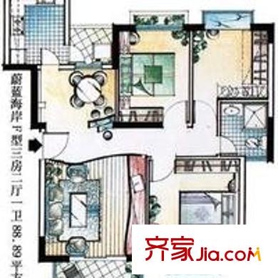 蔚蓝海岸三期 户型图3