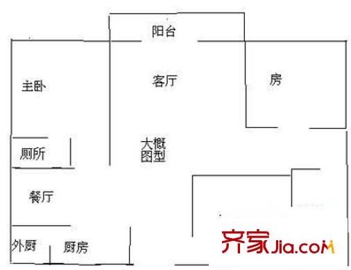 蔚蓝海岸三期 3室 户型图