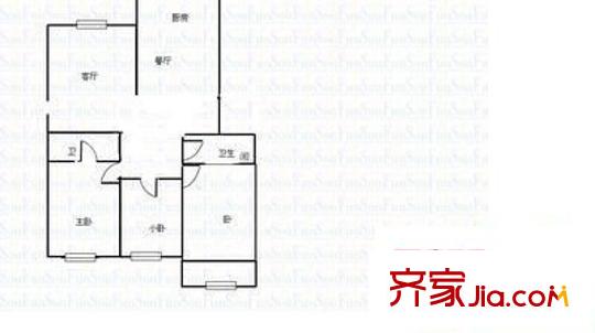 陽(yáng)光地帶 3室 戶型圖