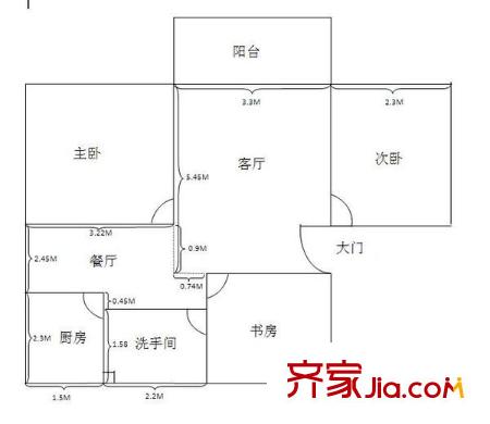 陽(yáng)光地帶 3室 戶型圖