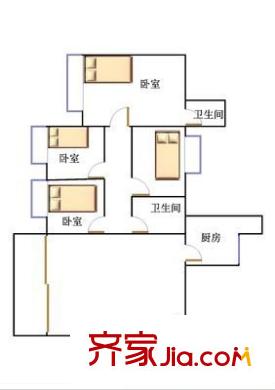 桂芳园四期 4室 户型图
