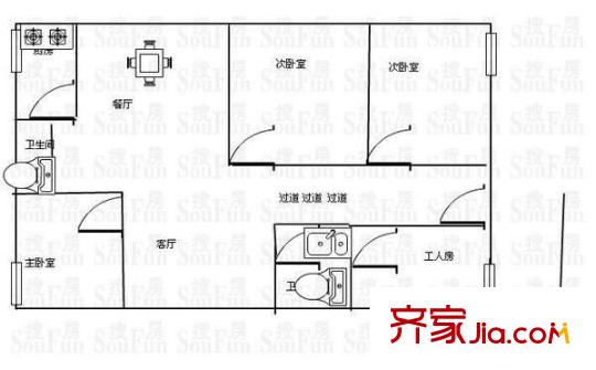 豪方花园 户型图