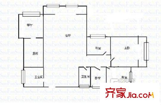 錦和苑戶型圖2.4 4室