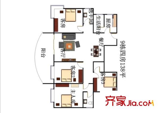 茵悦之生花园 0室 户型图
