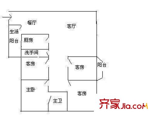 深圳 宝珠花园 户型图5