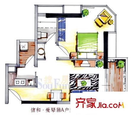 深圳 信和爱琴居 户型图5