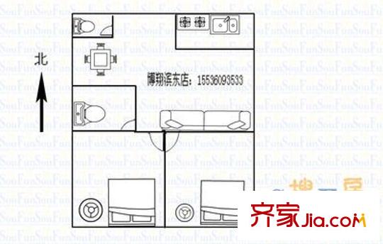 晉福鑫園 3室 戶型圖