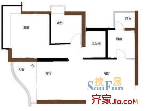 深圳 漾日湾畔 户型图5