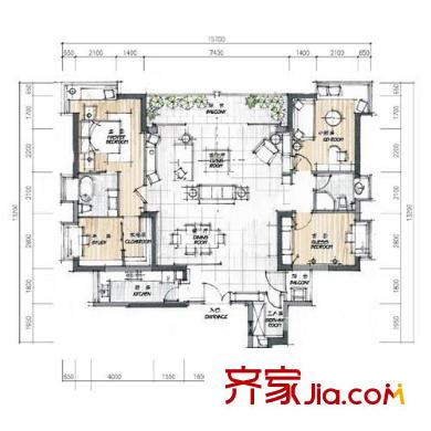 首地容御 0室 户型图