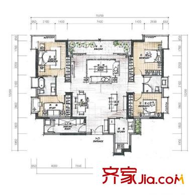 首地容御 0室 户型图