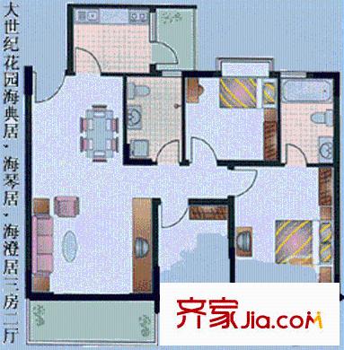 大世纪花园 0室 户型图