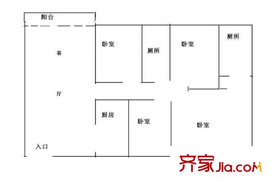大世纪花园 0室 户型图