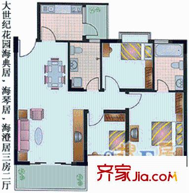大世纪花园 0室 户型图