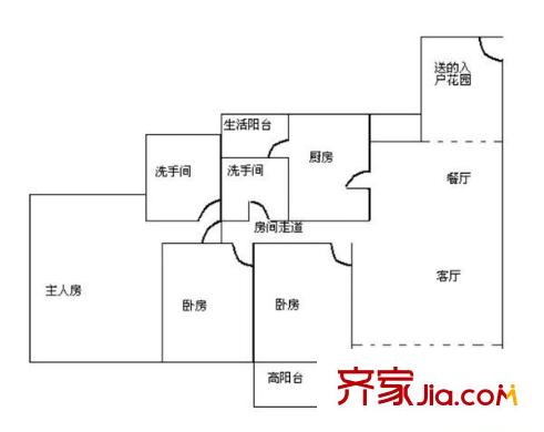 佳兆业可园 3室 户型图