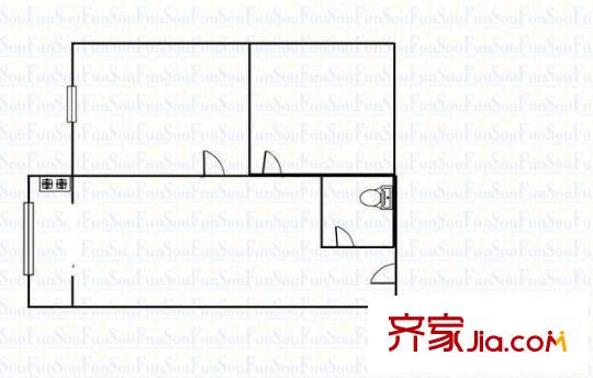 和平公寓 2室 戶型圖