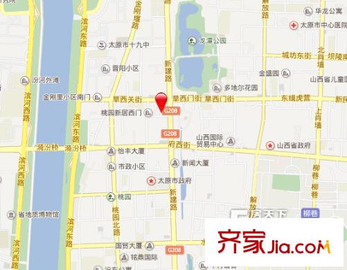 旱西雅筑交通圖太原  