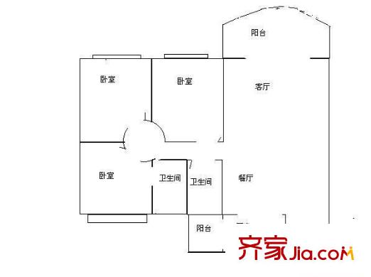 中城康桥花园二期 3室 户型图