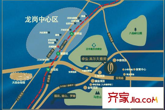 卓弘高尔夫雅苑区位图