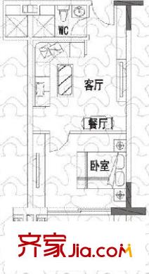 非常小公館戶型圖戶型 1室1廳1衛(wèi)