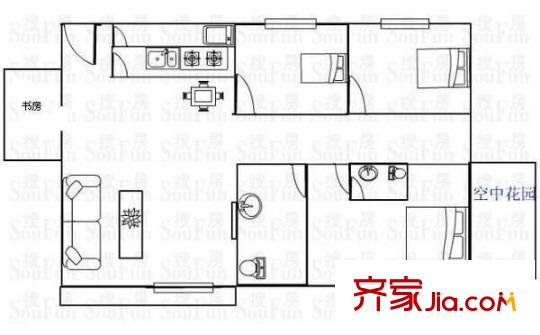 桂芳园六期 4室 户型图