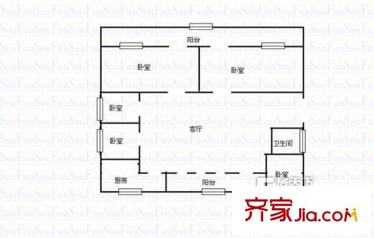 碧海云天二期 5室 户型图