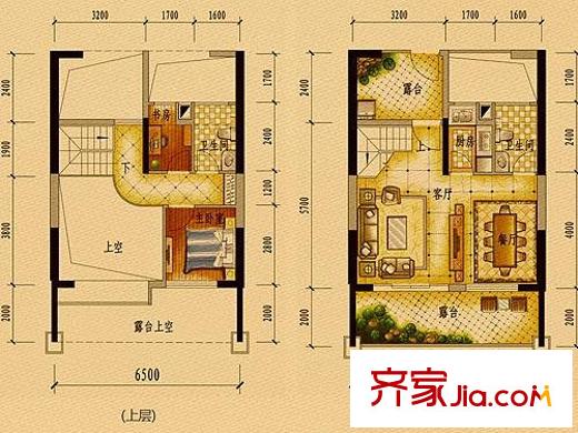 依云伴山 2室 户型图